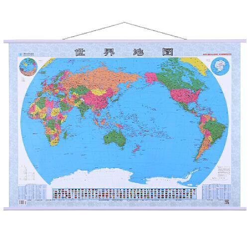 2024年 世界地图挂图 高清防水 1.2*0.9米 书房办公室墙面装饰 地理规划、学习参考（1：3000万）筒装